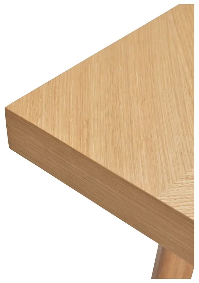 Masă de dining în culoare naturală cu aspect de lemn de stejar 80x160 cm Herringbone – Hübsch