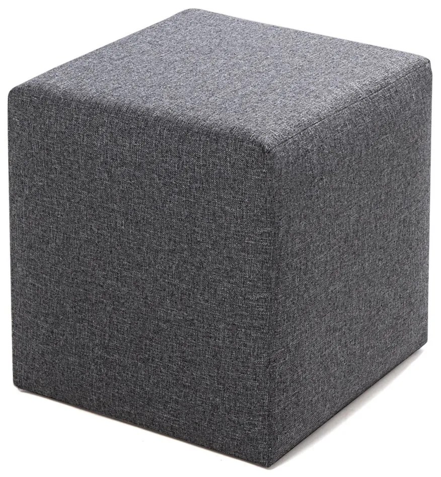 Taburet Kare Pouf Gri