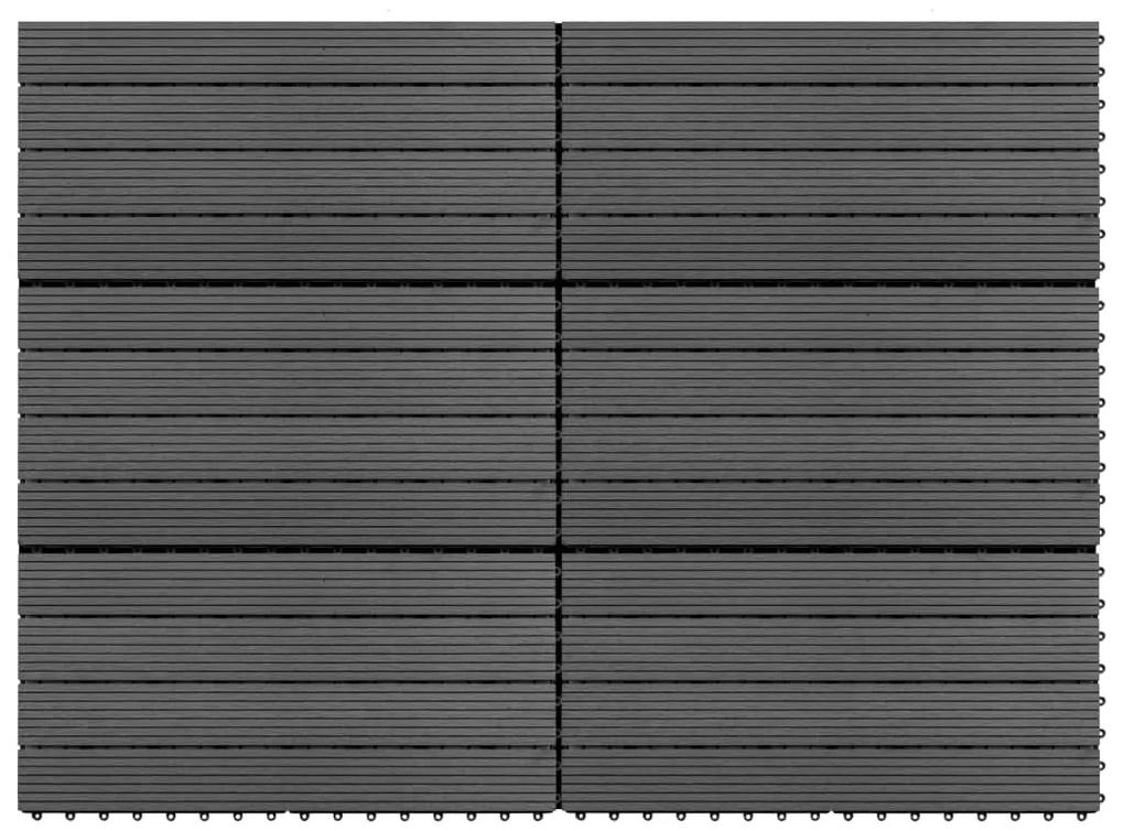 49056 vidaXL Plăci de pardoseală, 6 buc., gri, 60 x 30 cm, WPC, 1 m²