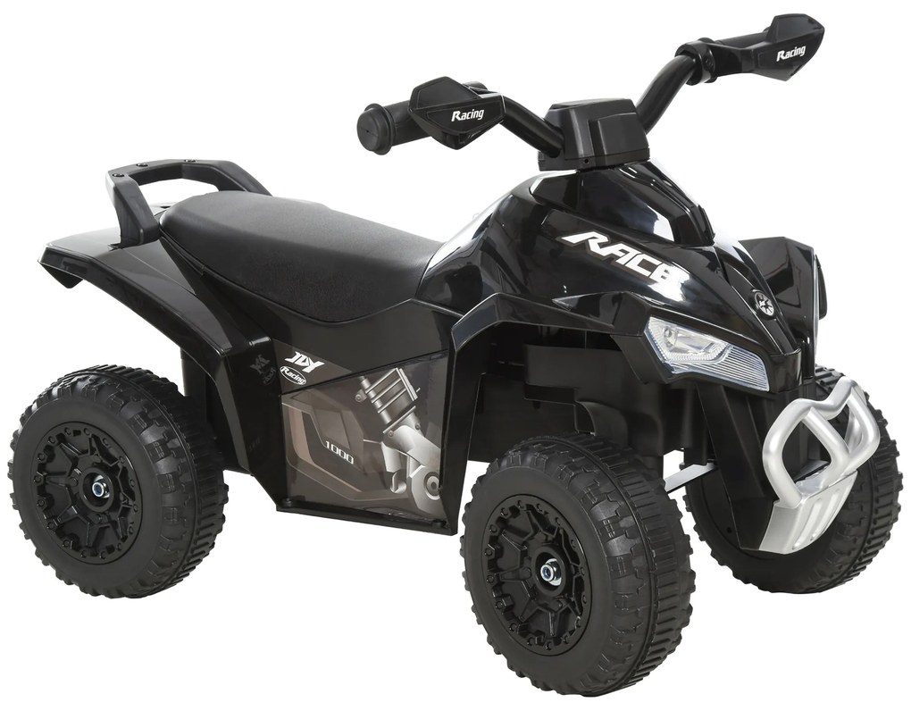 HOMCOM Porteur Copii Quad 18-36 Luni dim. 67L x 38l x 44H cm Efecte Luminoase și Sonore Negru | Aosom Romania