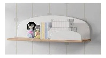 Raft de copii alb/în culoare naturală cu aspect de lemn de pin Kiddy - Vipack