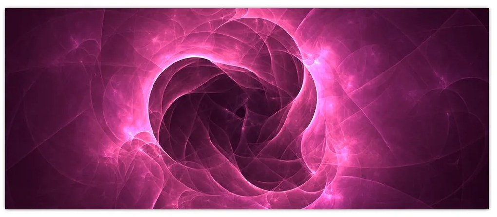 Tablou cu abstracțiune modernă în roz (120x50 cm)