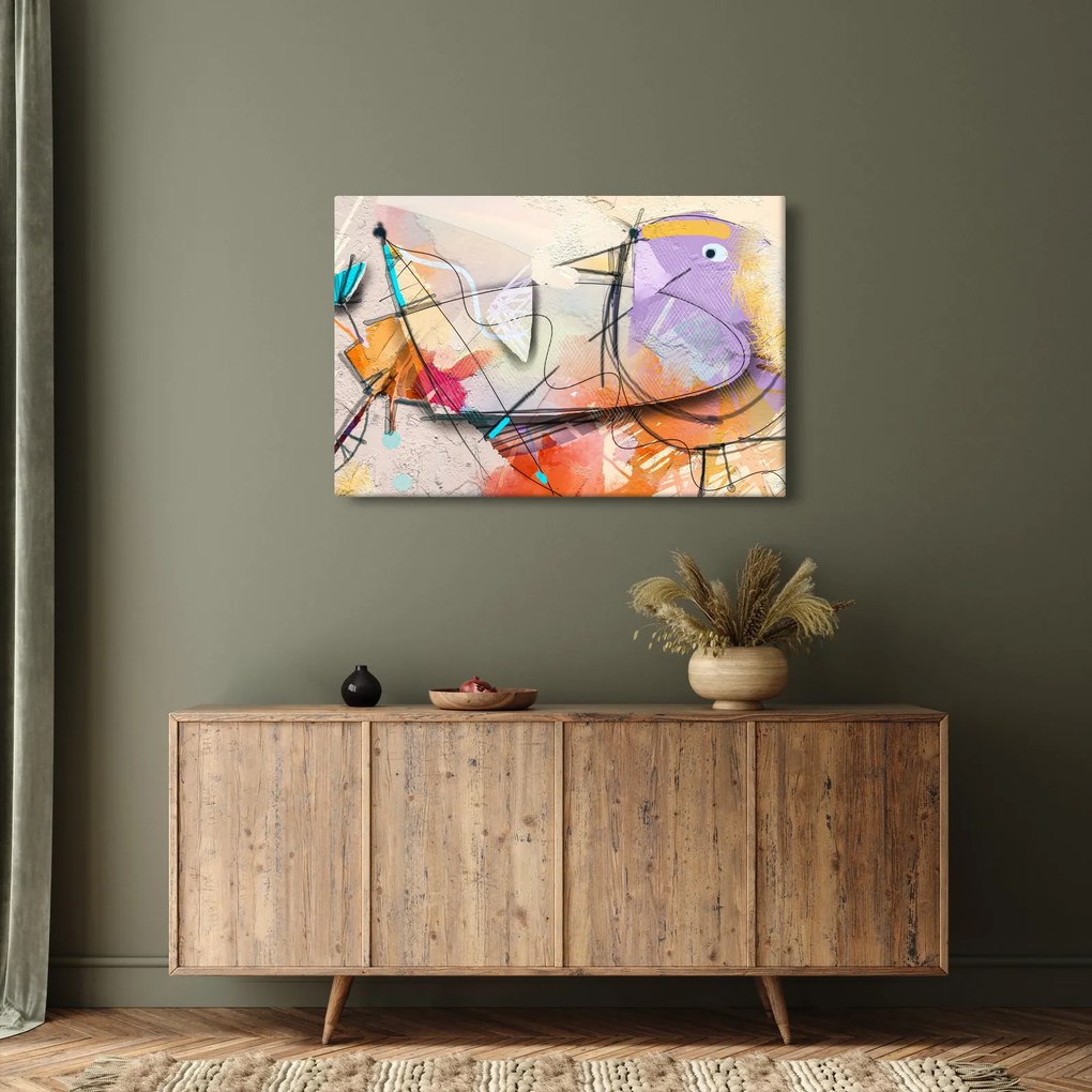 Tablou - Abstract, pasăre (90x60 cm)