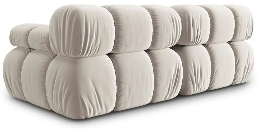 Canapea modulară bej cu tapițerie din catifea 188 cm Bellis – Micadoni
