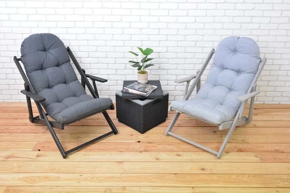 BORNEO,sezlong de grădină, gri