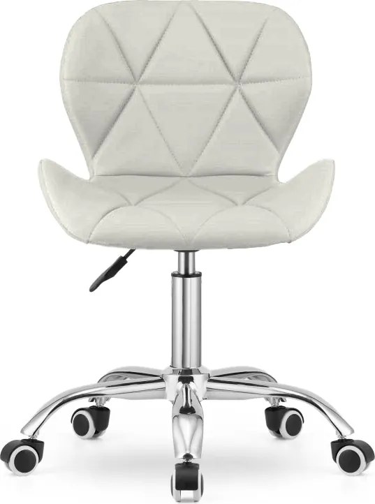 Scaun de birou AVOLA VELVET alb