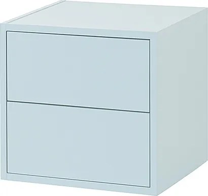 Boxie 2 sertare dulap de perete 40x40x37 cm albastru