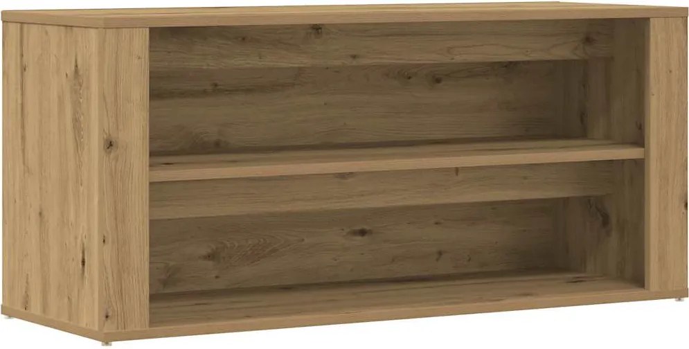 vidaXL Banchetă pantofar stejar artizanal 100x35x45 cm, lemn prelucrat