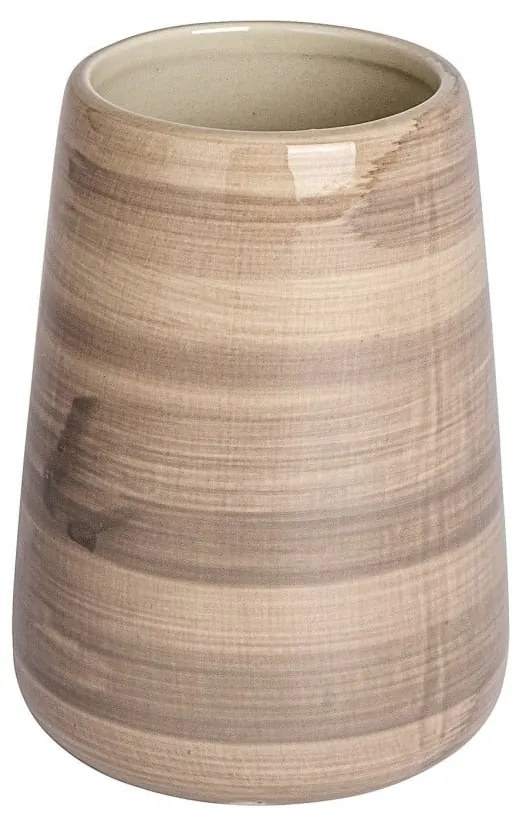 Suport pentru periuțele de dinți din ceramică Wenko Pottery, maro