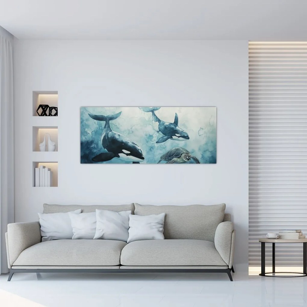 Tablou - Pictură subacvatică (120x50 cm)