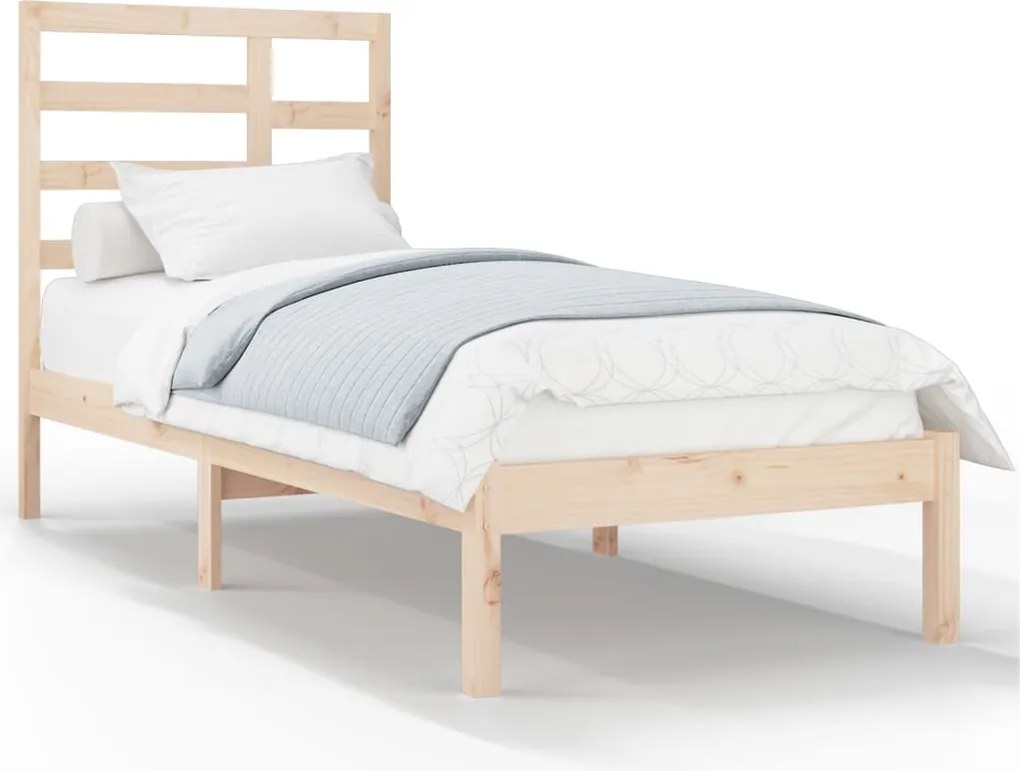 vidaXL Cadru de pat single, 90x190 cm, lemn masiv