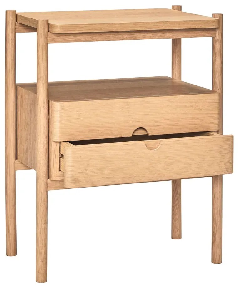 Noptieră în culoare naturală cu aspect de lemn de stejar Appeal – Hübsch