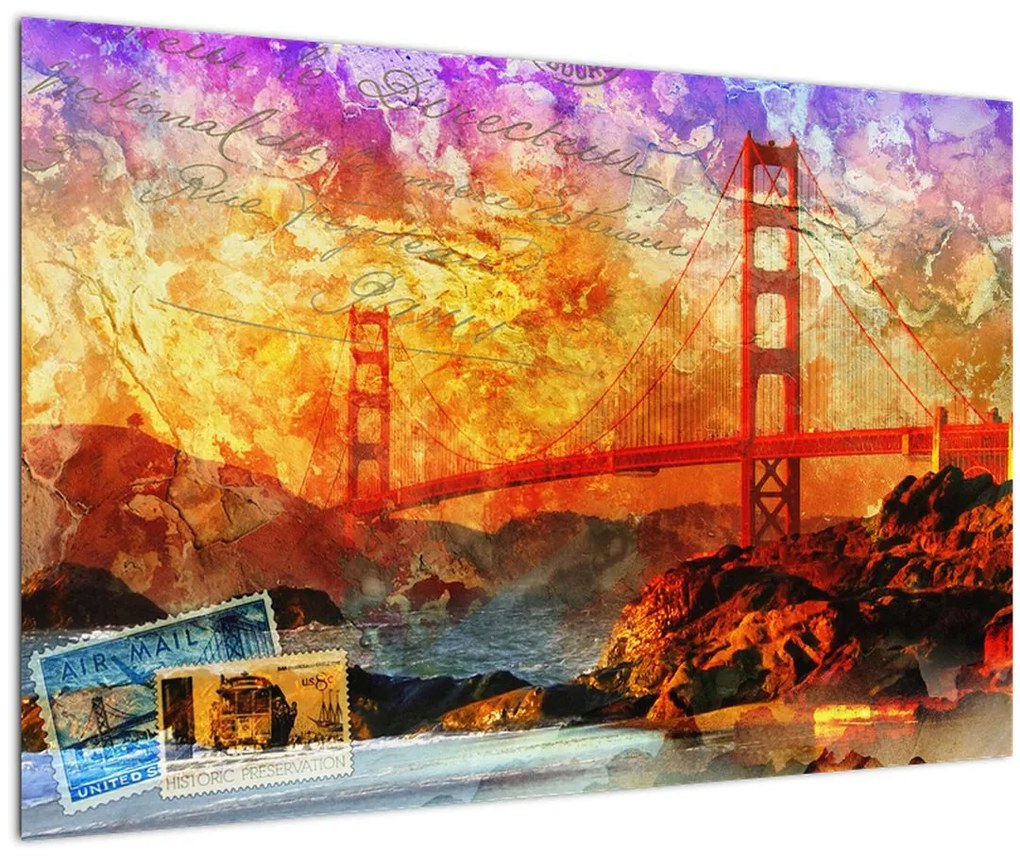 Tablou - Golden Gate, SanFrancisco, California (90x60 cm)