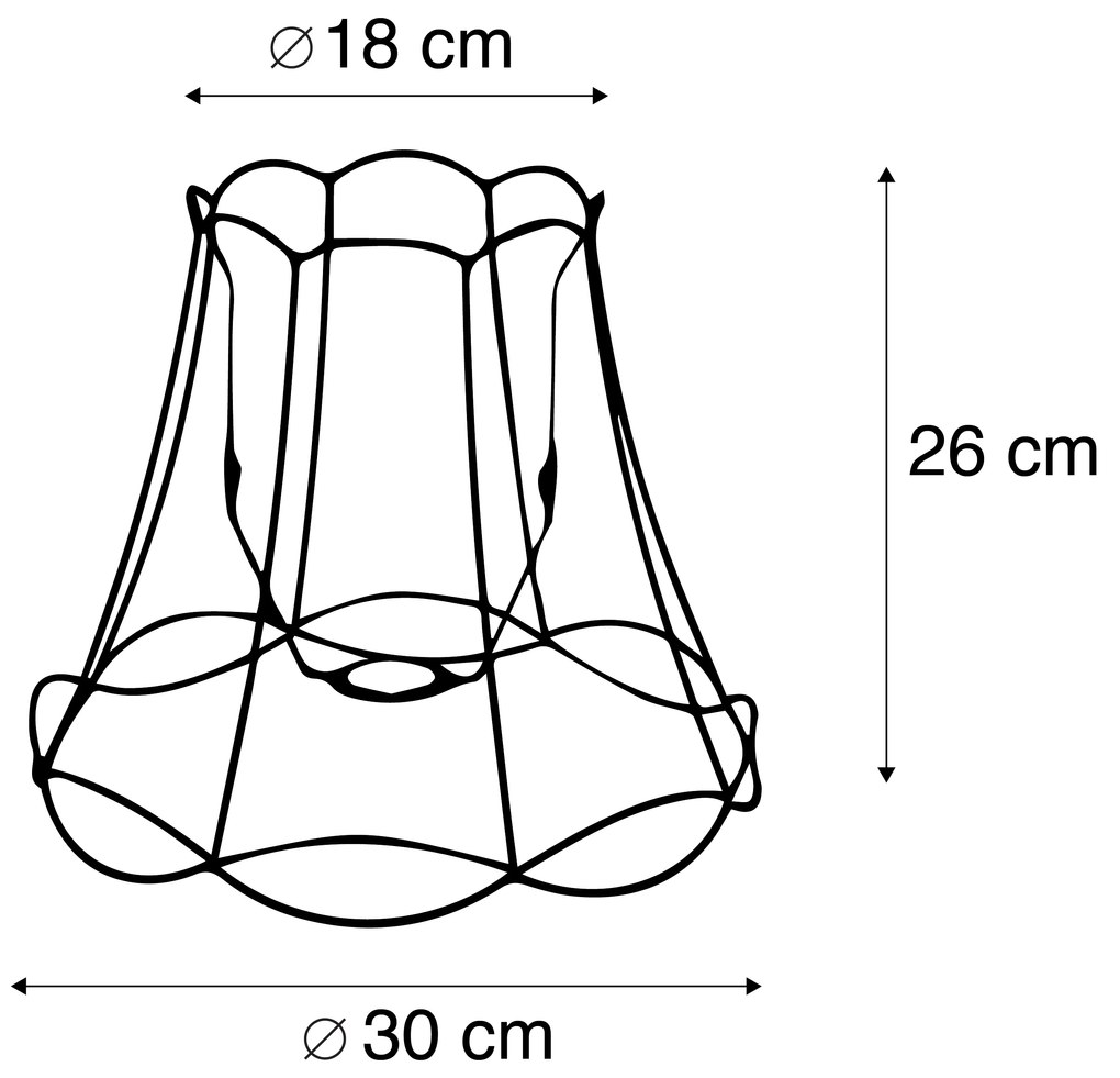 Abajur metalic negru 30/26 - Granny Frame