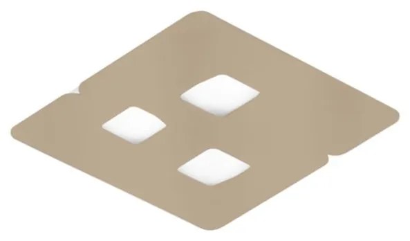 Plafoniera moderna GISELLE 35x35cm, alb, gri sau argintiu