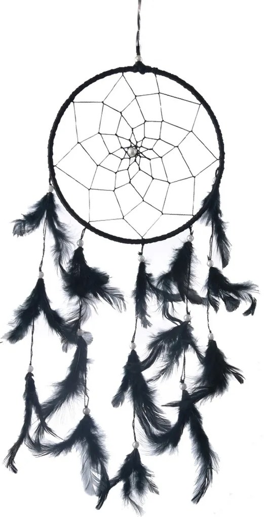 InDecor Prindător de vise din bumbac cu penenegre, 30 x 30 x 90 cm, L
