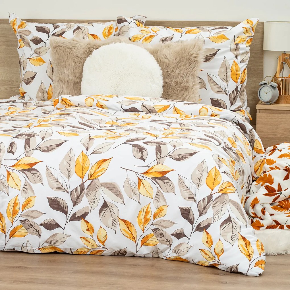 Lenjerie de pat din bumbac 4Home Autumn Leaves ,140 x 200 cm, 70 x 90 cm