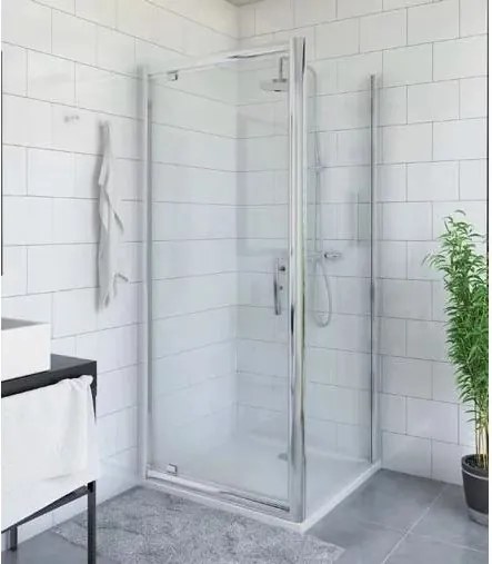 SET PROMO Usa de dus Roth Proxima pivotanta 90 cm + Panou de dus Roth Proxima 90 cm