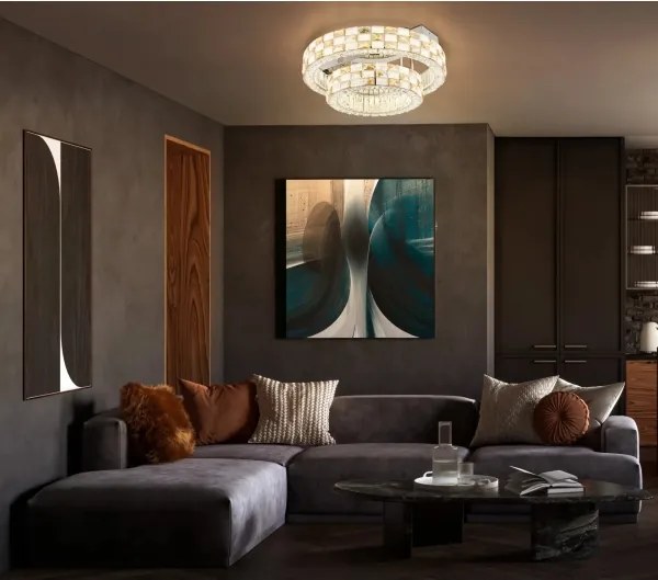 Globo 67396D1 - Plafonieră LED dimabilă LIDIA 55W/230V 2700-6000K Ø 61 cm + telecomandă