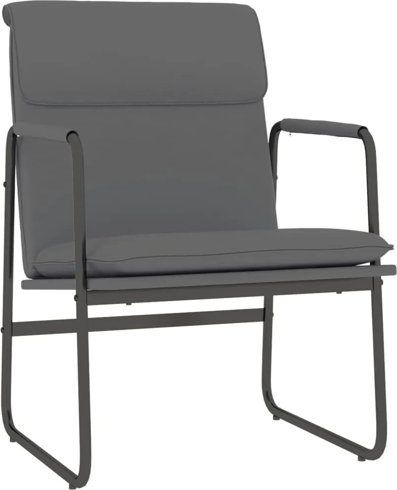 vidaXL Scaun de relaxare, gri, 55x64x80 cm, piele artificială