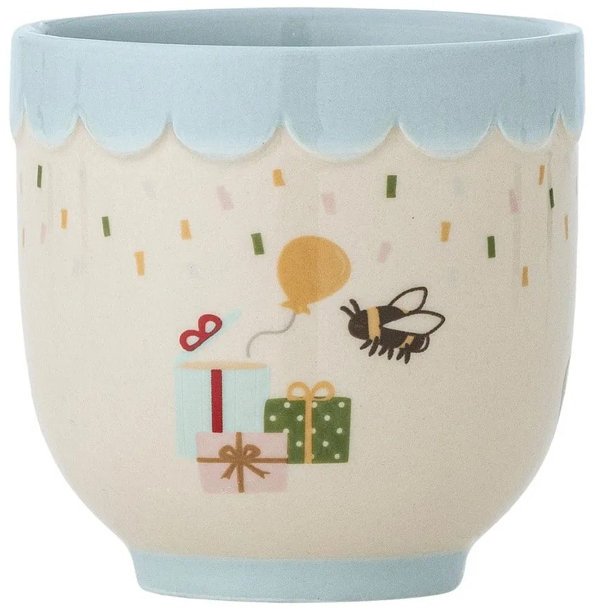 Cană pentru copii albastră/crem din gresie 150 ml Celebrate – Bloomingville Mini