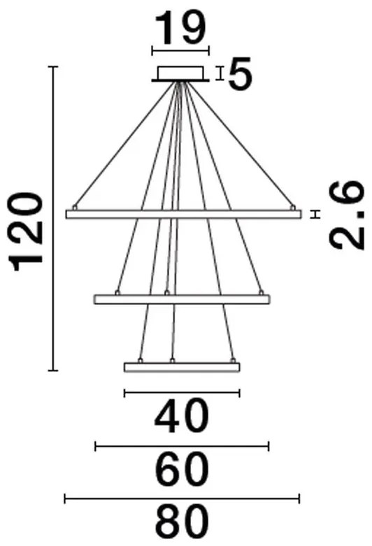 Lustra LED dimabila design circular EMPATIA D-80cm