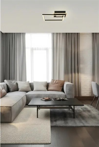 Searchlight 44250BK - Plafonieră LED reglabilă QUADRATE LED/24W/230V 36x36 cm