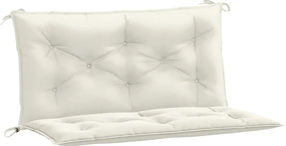 vidaXL Pernă bancă de grădină, 2db, melanj crem, 100x50x7 cm, textil