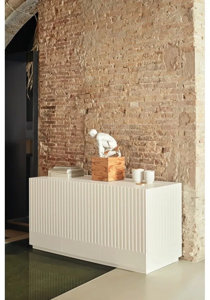 Comodă Teulat Doric, lățime 150 cm, alb