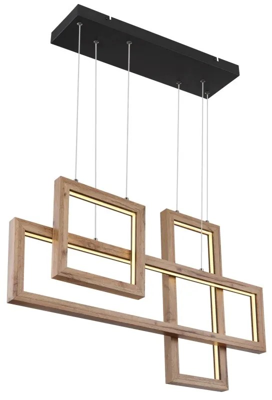 Lustra LED suspendata design indistrial Mandera negru 80x15cm