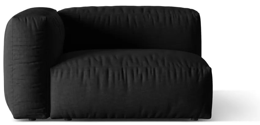 Modul pentru canapea modulară negru (cu colț pe partea stângă ) Martina – Micadoni Home