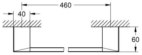 GROHE 40767000 - Bară pentru prosoape SELECTION CUBE 500 mm crom lucios