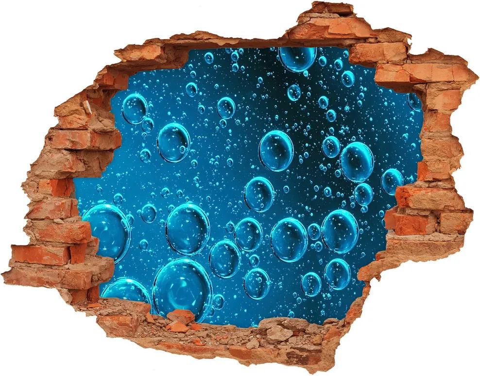 Autocolant de perete gaură 3D Bule sub apă