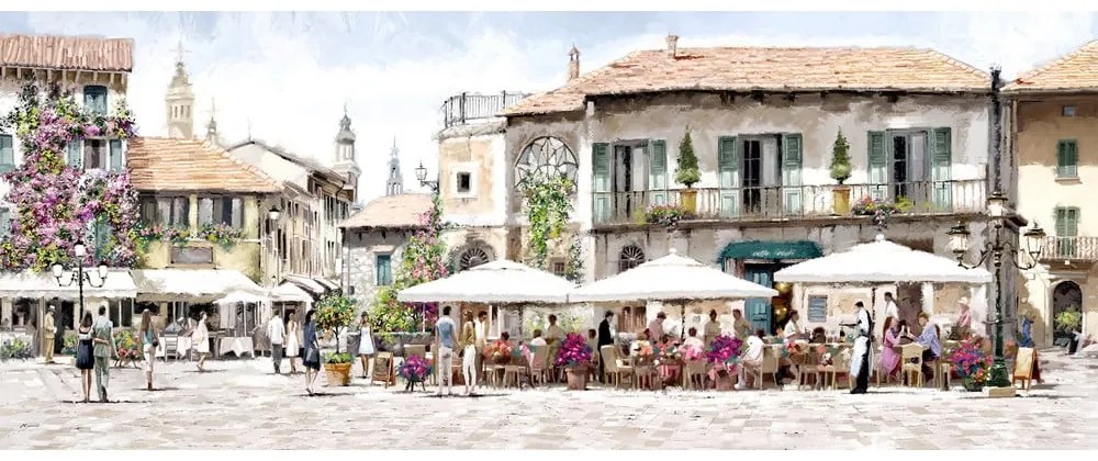 Tablou pe pânză Styler Restaurant, 45 x 140 cm