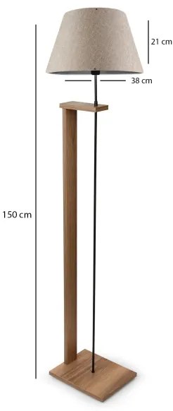 Lampă de podea AYD 1xE27/40W/230V bej/maro