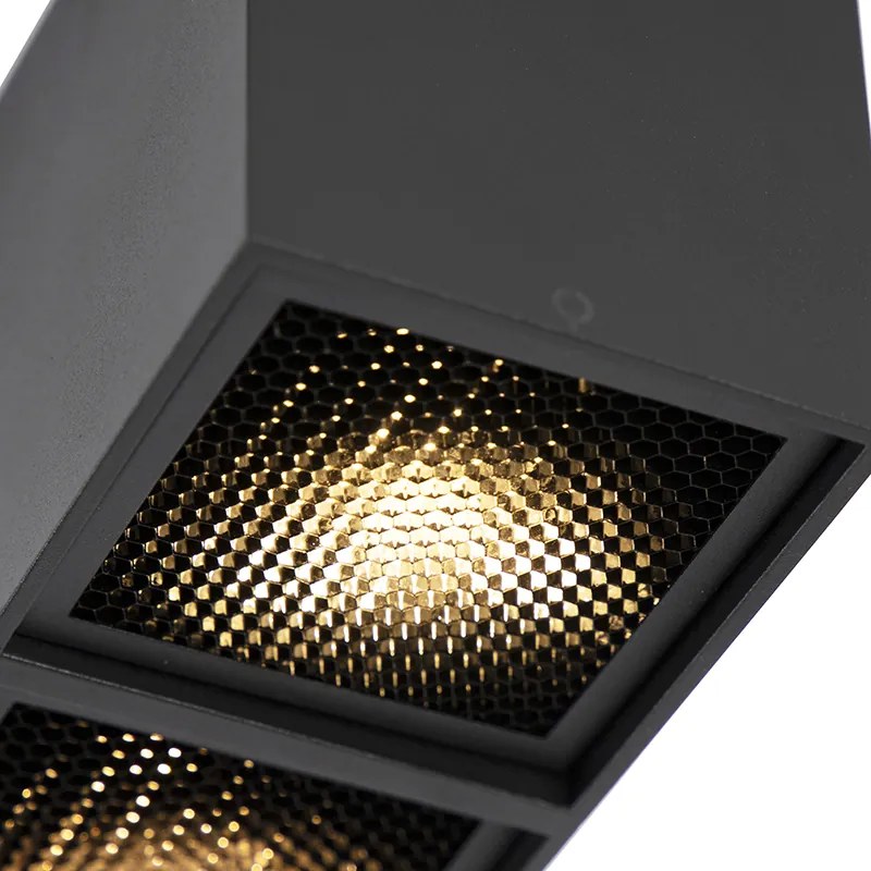 Spotlight de design negru cu 2 lumini - Qubo Honey