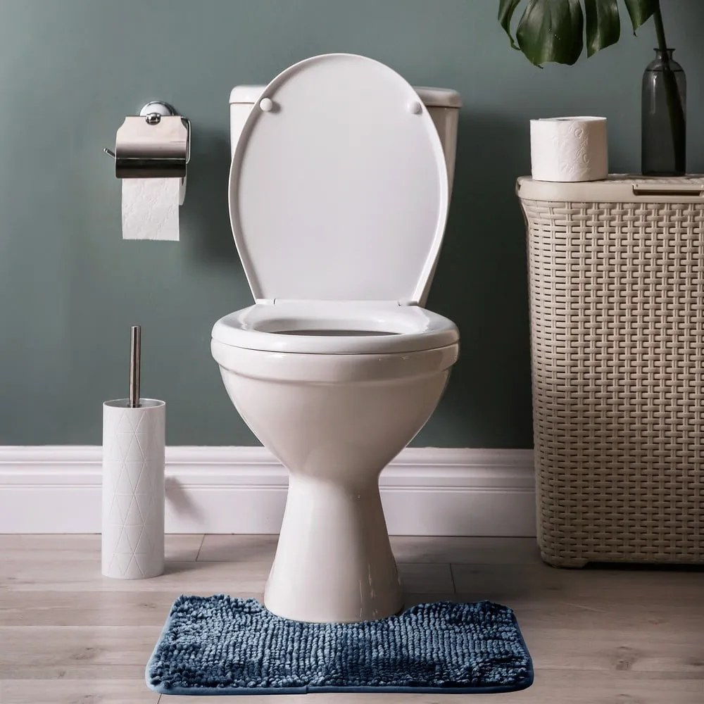 Set 2 covorașe de baie AmeliaHome Bati, albastru închis