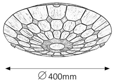 Plafonieră cu abajur din sticlă vitrată Tiffany MARVEL 2xE27/60W/230V Rabalux 8091