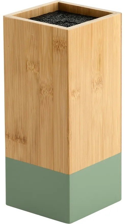 Kesper 58031 Suport pentru cuțite din bambus 10 x10 x 23 cm, verde