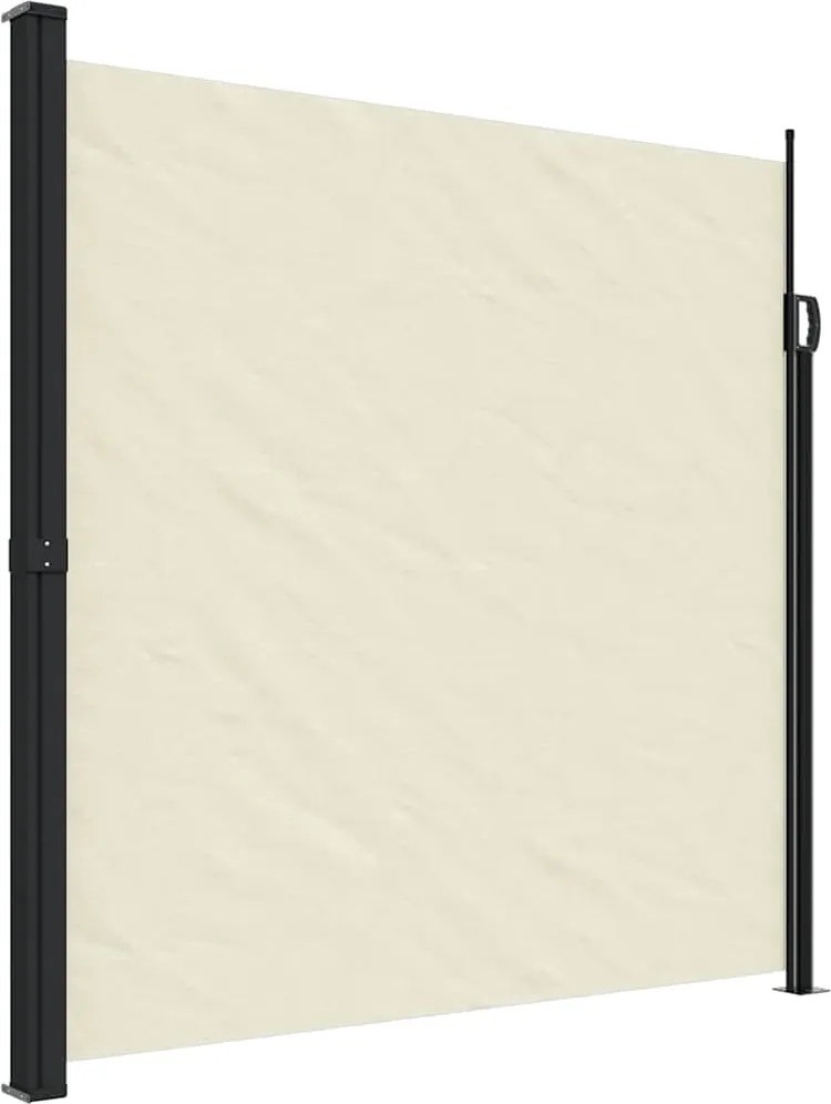 vidaXL Copertină laterală retractabilă, crem, 200x600 cm