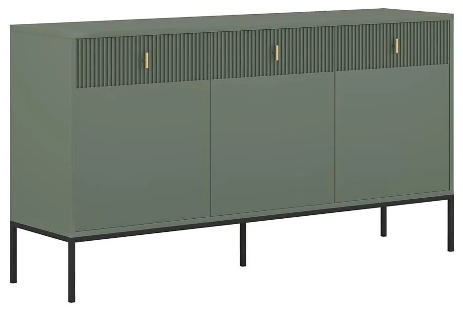 Comodă SUE verde/neagră