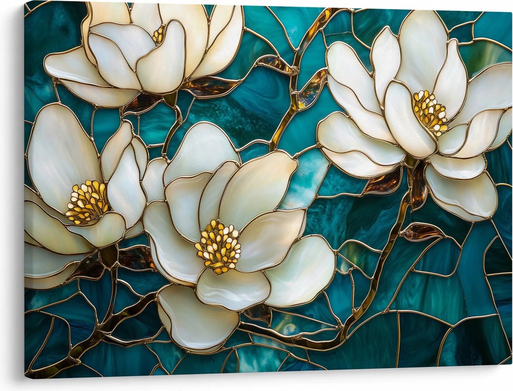 Tablou - Vitraliu cu magnolie (70x50 cm)