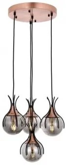 Suspensie moderna 4 becuri E27 AV-1766-4T-BSY AVONI