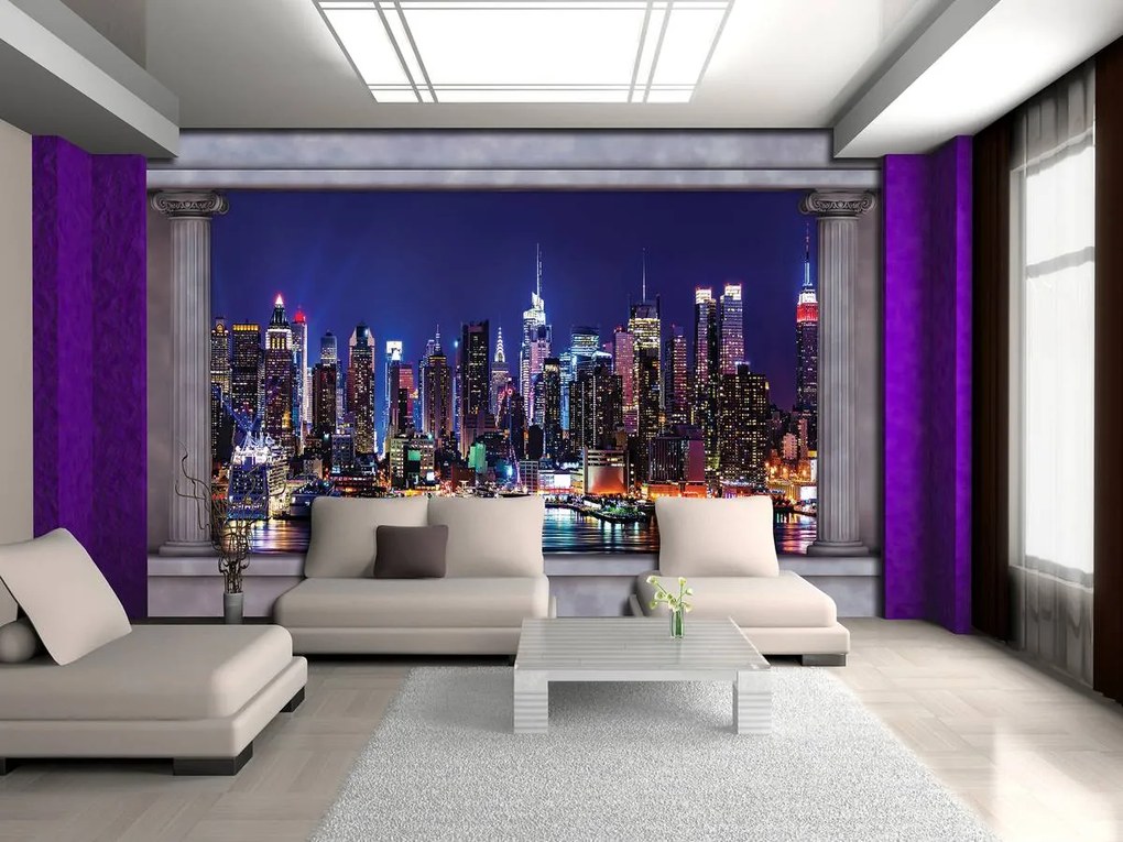 Fototapet - New York noaptea (254x184 cm)