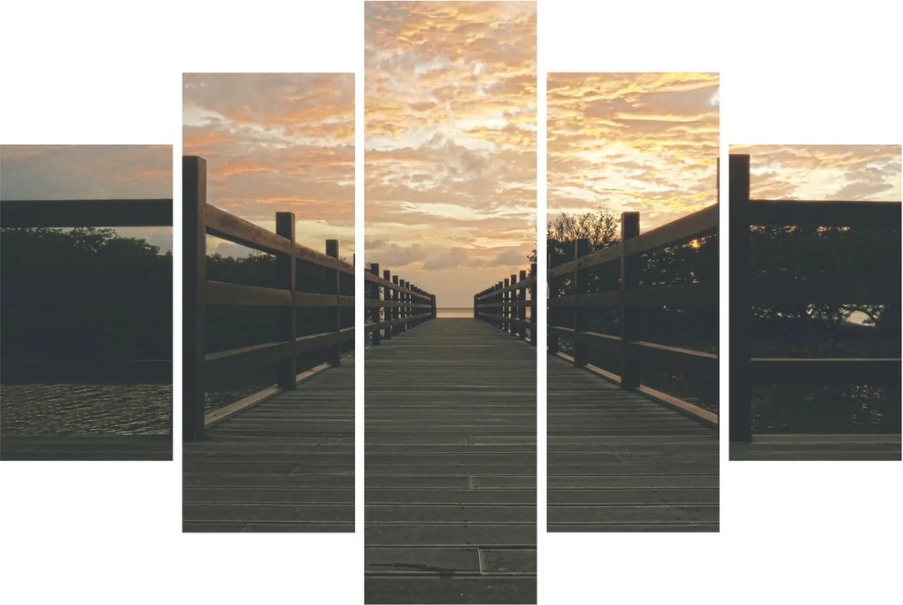 Tablou - Ponton de lemn, lac (150x105 cm)