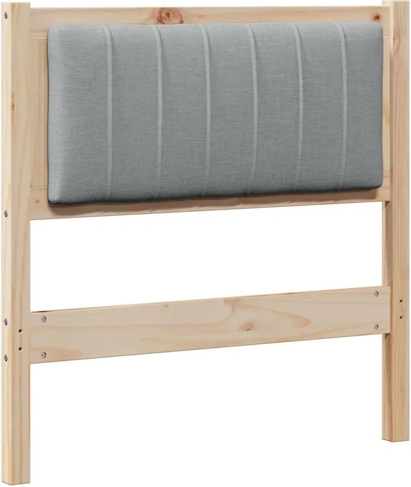 vidaXL Tăblie tapițată cu headboard Maro 75 cm Lemn de pin masiv