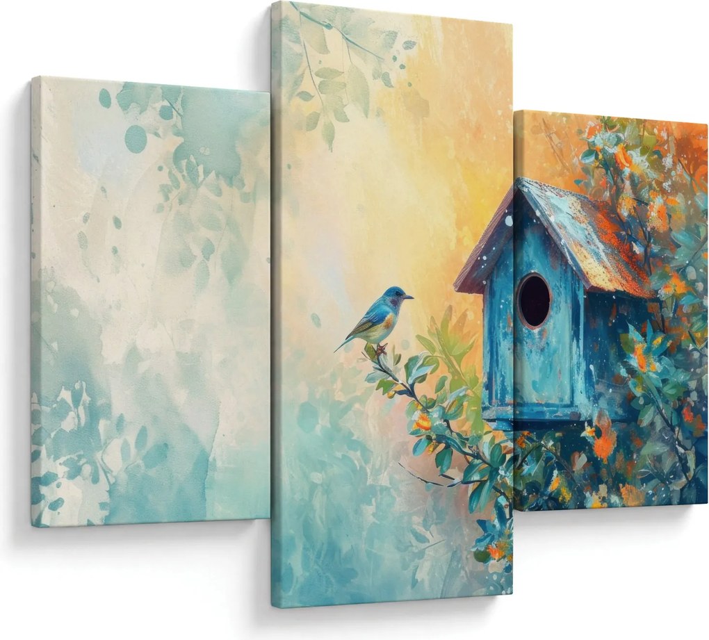 Tablou - Birdhouse, acuarelă, acuarelă (90x60 cm)