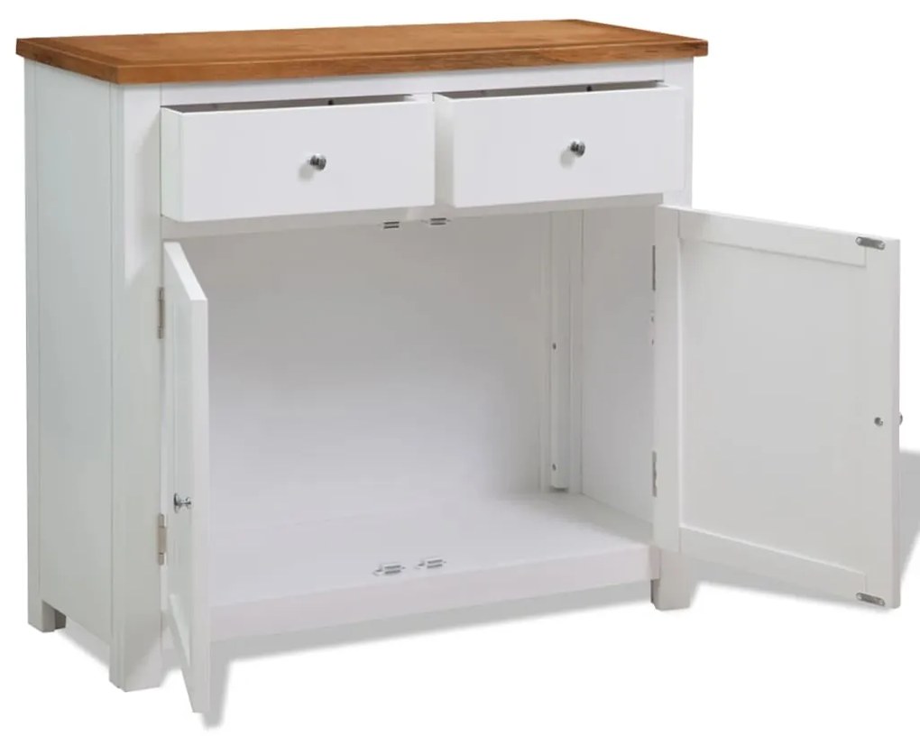247123 vidaXL Servantă, 90x33,5x83 cm, lemn masiv de stejar