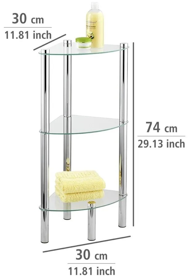 Raft de colț Wenko Corner, 3 polițe