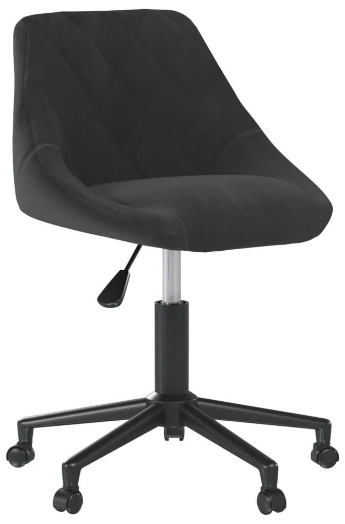 vidaXL Scaun de masă pivotant, negru, catifea